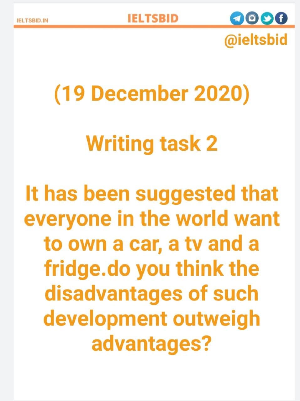 Recent IELTS exam | Writing task 2 | 19 Dec 2020